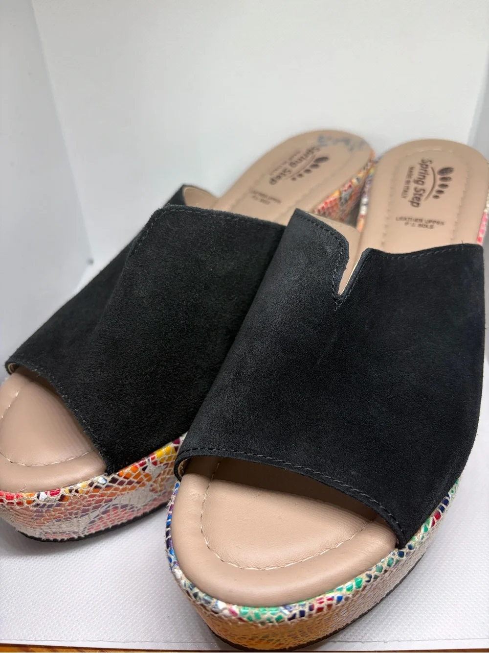 Spring Step black suede